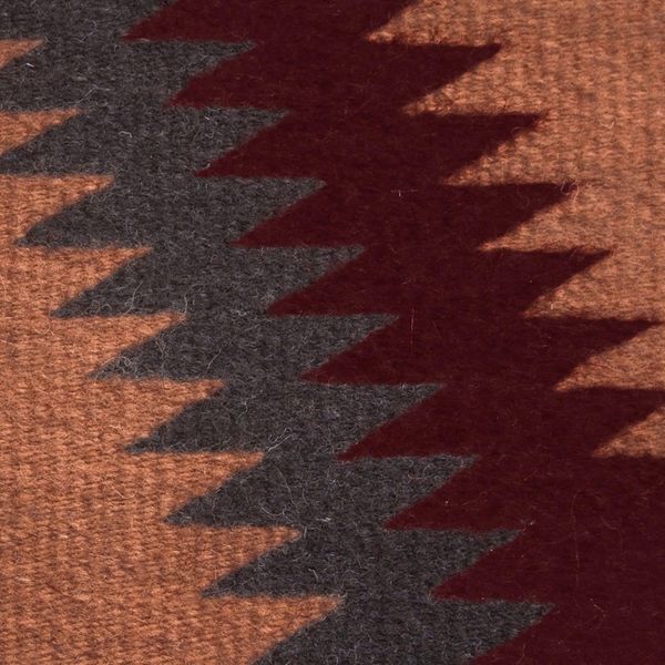 Alternate image for 100 Wool Area Rug in Red Black and Tan with Diamonds 2x3 Desert Diamonds