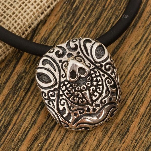 Alternate image for Sterling Silver Tortoise Pendant Necklace from Mexico Stylized Tortoise