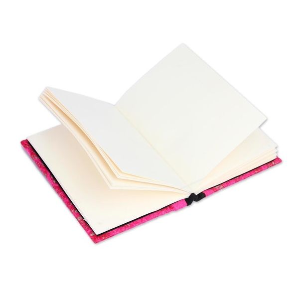 Alternate image for Recycled Paper Journal with Fuchsia Motifs from Mexico Fuchsia Delicacy