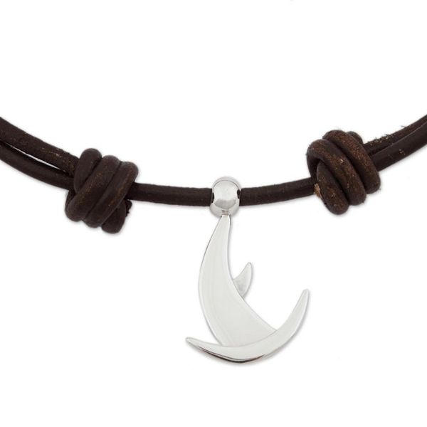 Alternate image for Taxco Sterling Silver Virgo Pendant Necklace from Mexico Virgo Moon