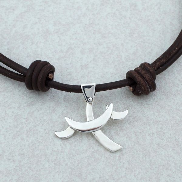 Alternate image for Taxco Sterling Silver Libra Pendant Necklace from Mexico Libra Moon