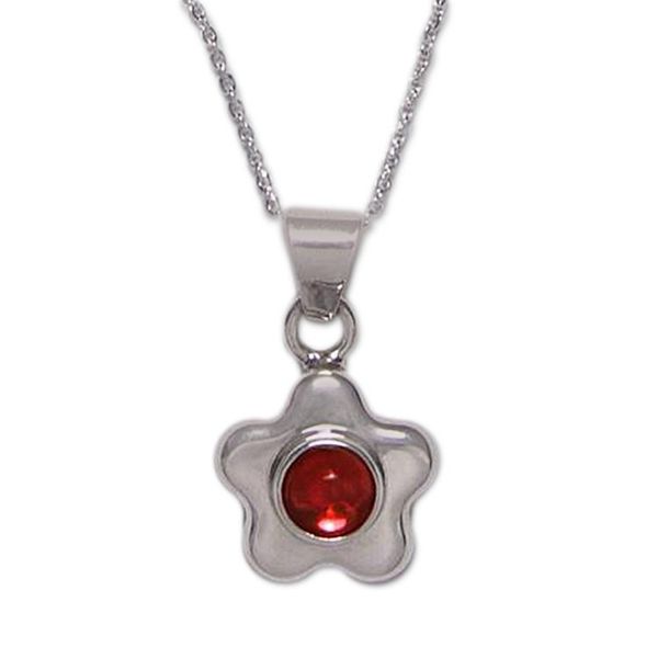 Alternate image for Garnet flower necklace Aztec Daisy