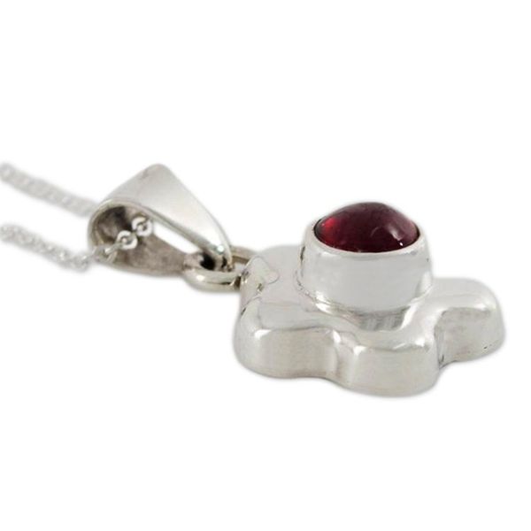 Alternate image for Garnet flower necklace Aztec Daisy