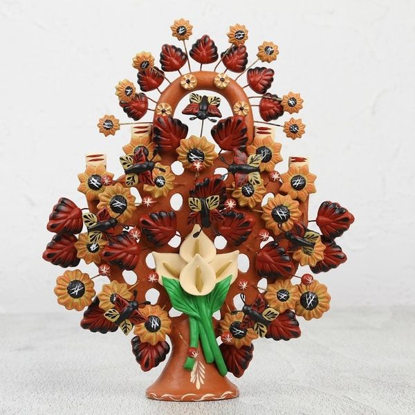 Alternate image for Handcrafted Ceramic Blooming Tree with Butterflies Calla Lily Tree