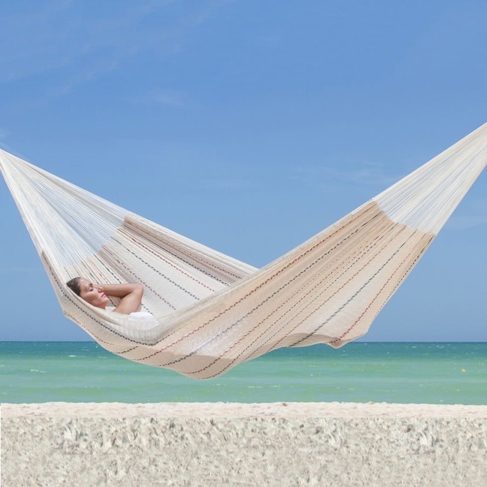 Unique Cotton Mayan Hammock Double 'Sunset Riviera'