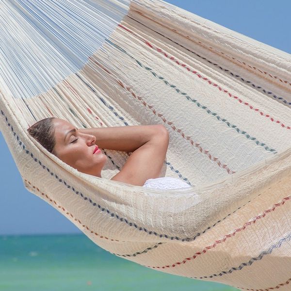 Alternate image for Unique Cotton Mayan Hammock Double Sunset Riviera