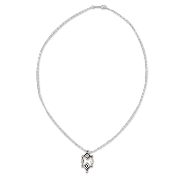 Alternate image for Sterling Silver Ojo de Dios Pendant Necklace from Mexico Gods Eyes