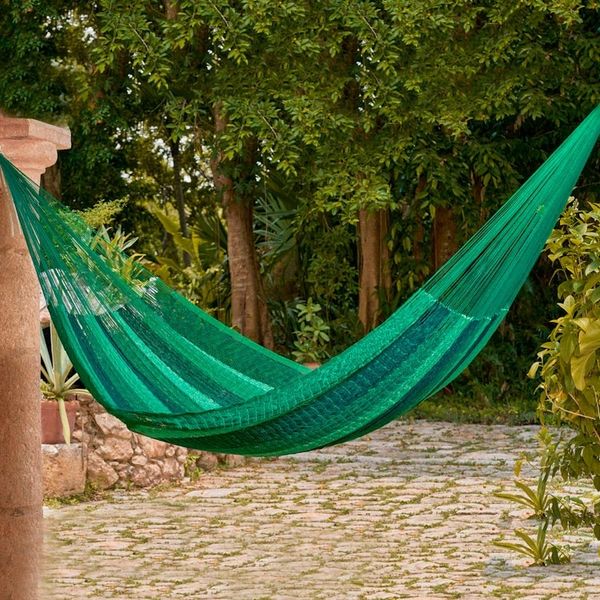Alternate image for Striped Rope Hammock Double Caribbean Dream