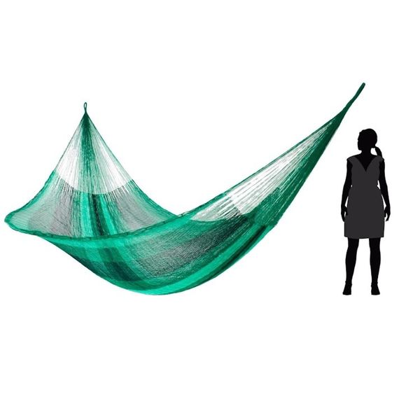 Alternate image for Striped Rope Hammock Double Caribbean Dream