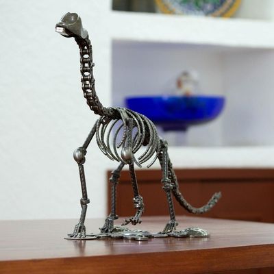 Main image for Dinosaur Sculpture of Recycled Metal and Auto Parts Rustic Brontosaurus