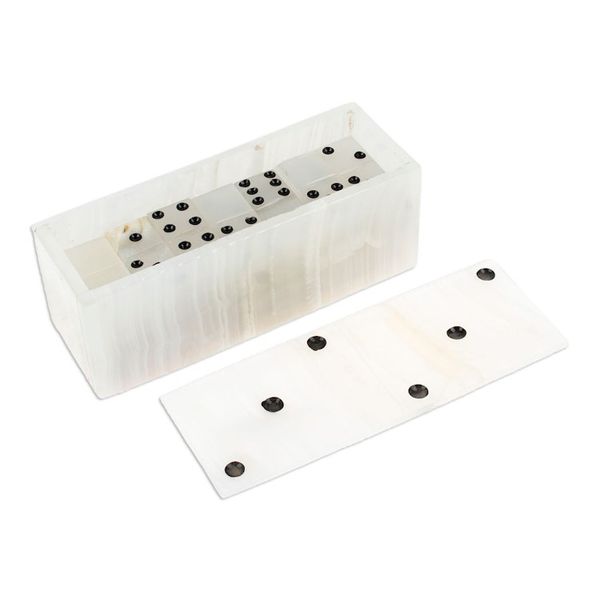 Alternate image for Ivory Onyx Domino Set from Mexico 6 Inch Relaxing Game