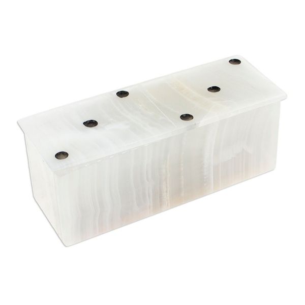 Alternate image for Ivory Onyx Domino Set from Mexico 6 Inch Relaxing Game