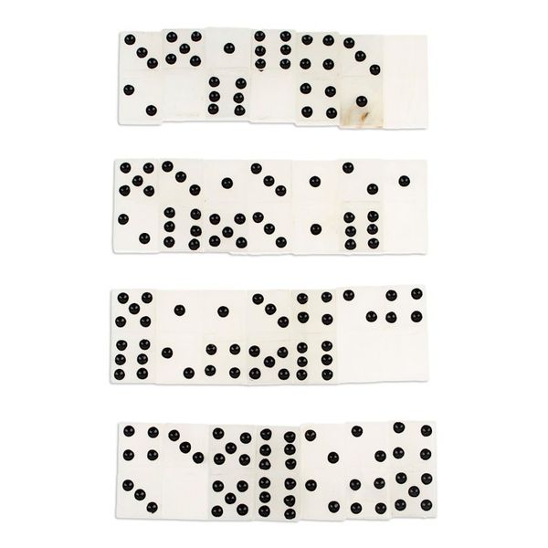 Alternate image for Ivory Onyx Domino Set from Mexico 6 Inch Relaxing Game