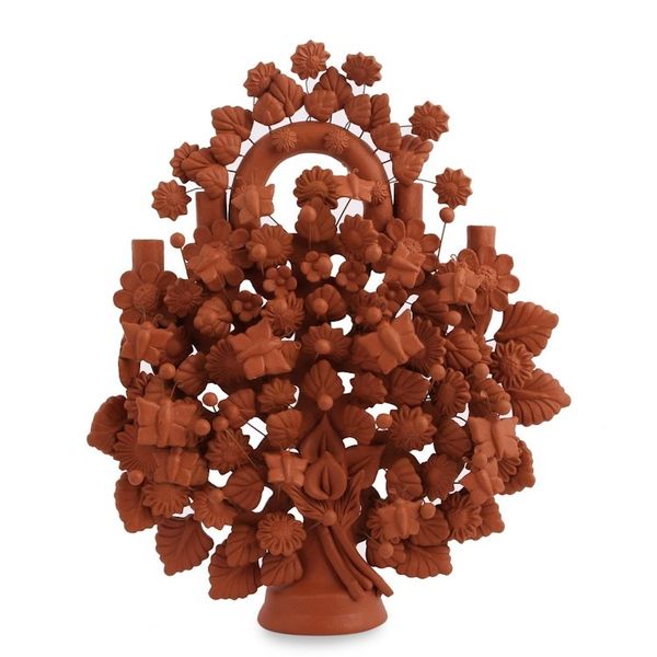 Alternate image for Handcrafted Nature-Themed Ceramic Candle Holder from Mexico Wonderful Spring
