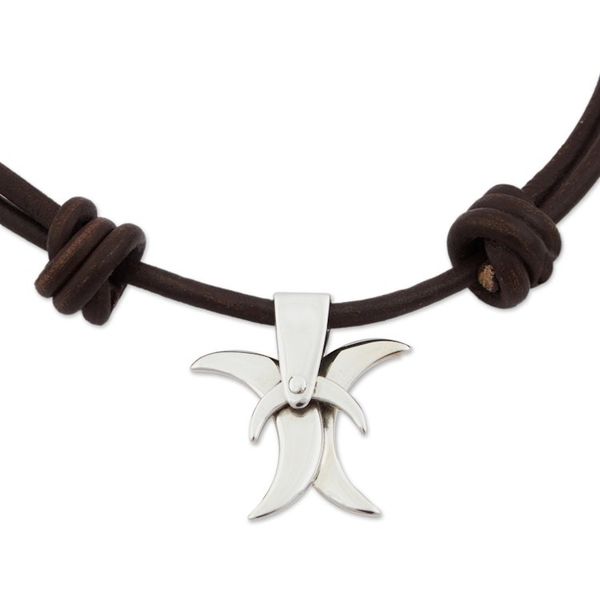 Alternate image for Taxco Sterling Silver Aries Pendant Necklace from Mexico Aries Moon