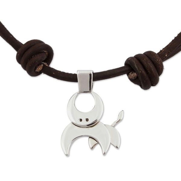 Alternate image for Taxco Sterling Silver Taurus Pendant Necklace from Mexico Taurus Moon
