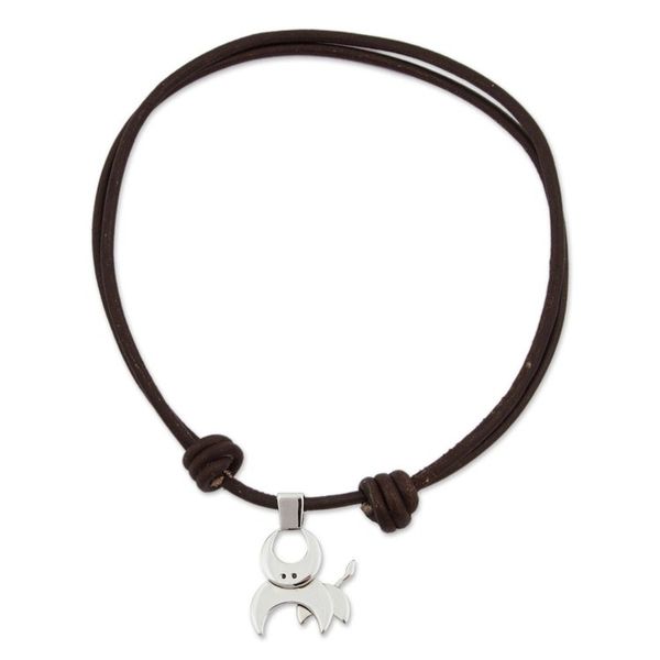 Alternate image for Taxco Sterling Silver Taurus Pendant Necklace from Mexico Taurus Moon