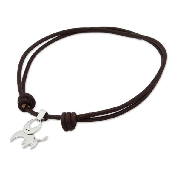 Alternate image for Taxco Sterling Silver Taurus Pendant Necklace from Mexico Taurus Moon