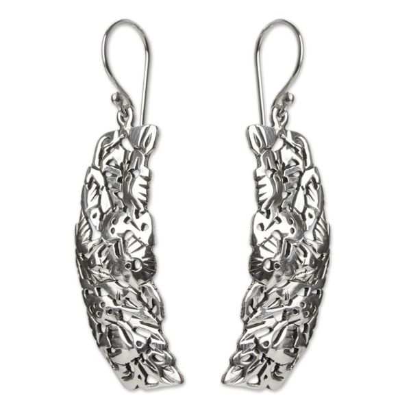 Alternate image for Sterling Silver Bird Earrings Hummingbird Mystique