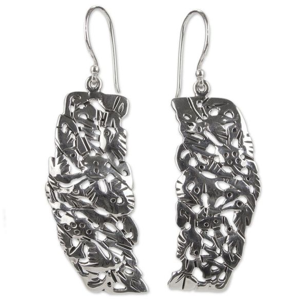 Alternate image for Sterling Silver Bird Earrings Hummingbird Mystique