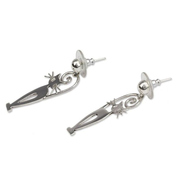 Alternate image for Taxco Silver Kitty Cat Earrings Taxco Cat