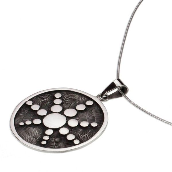 Alternate image for Artisan Crafted Taxco Sterling Silver Pendant Necklace Star in the Moon