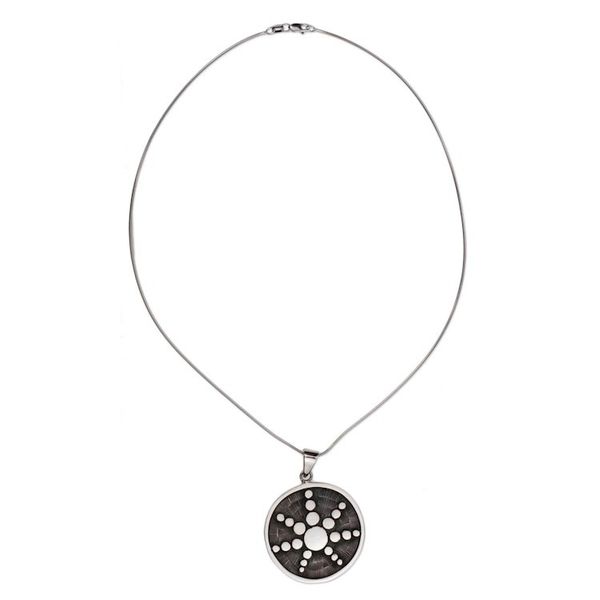 Alternate image for Artisan Crafted Taxco Sterling Silver Pendant Necklace Star in the Moon