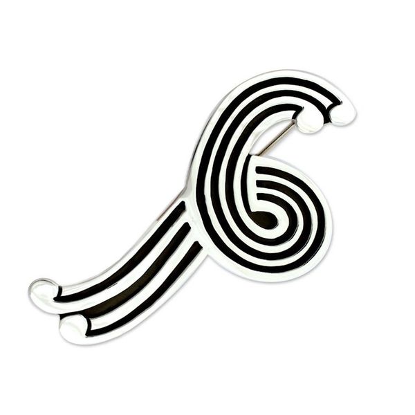 Alternate image for Hand Made Modern Sterling Silver Brooch Pin Large Silver Fountain