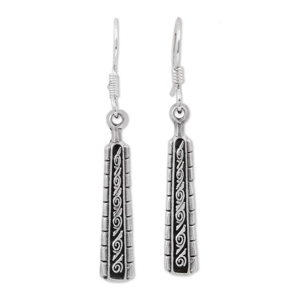 Alternate image for Handcrafted Sterling Silver Dangle Earrings from Mexico Sign of Destiny