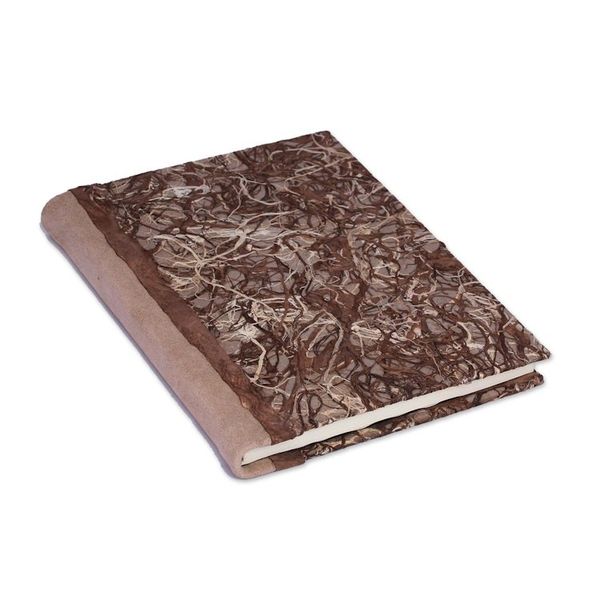 Alternate image for Recycled Paper Journal in Brown and Beige from Mexico Forest Nest