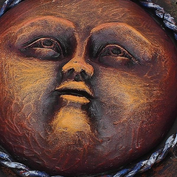 Alternate image for Sun Steel Wall Sculpture in Brown from Mexico Radiant Star in Brown