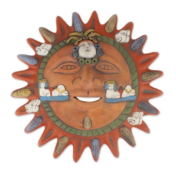 Alternate image for Ceramic wall adornment Maya Sun