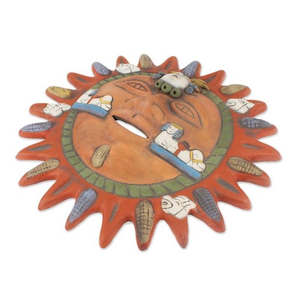 Alternate image for Ceramic wall adornment Maya Sun