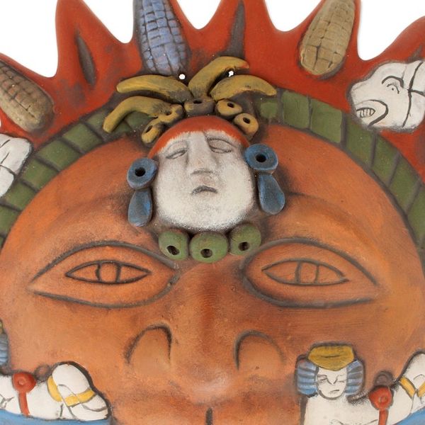 Alternate image for Ceramic wall adornment Maya Sun