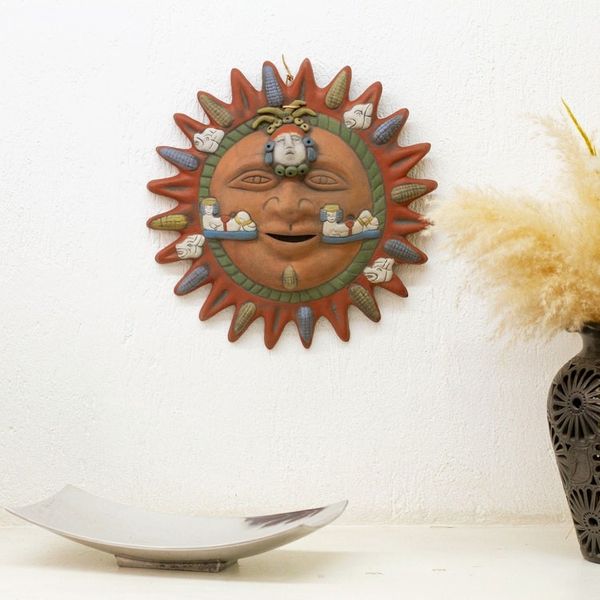 Alternate image for Ceramic wall adornment Maya Sun