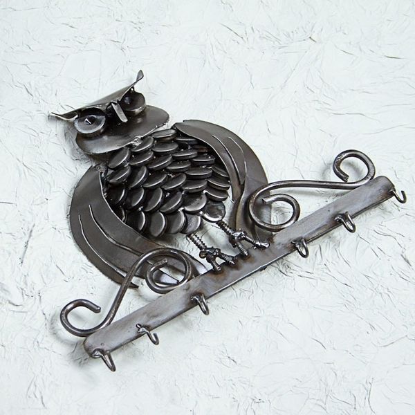 Alternate image for Upcycled Auto Part Key Rack Owl from Mexico Gateway Owl