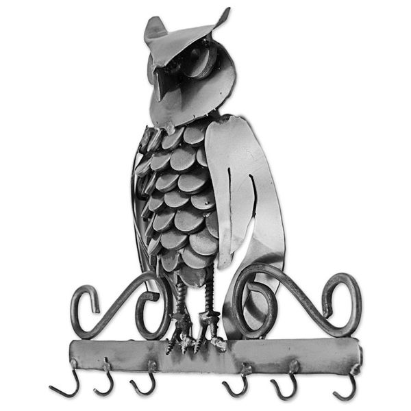 Alternate image for Upcycled Auto Part Key Rack Owl from Mexico Gateway Owl
