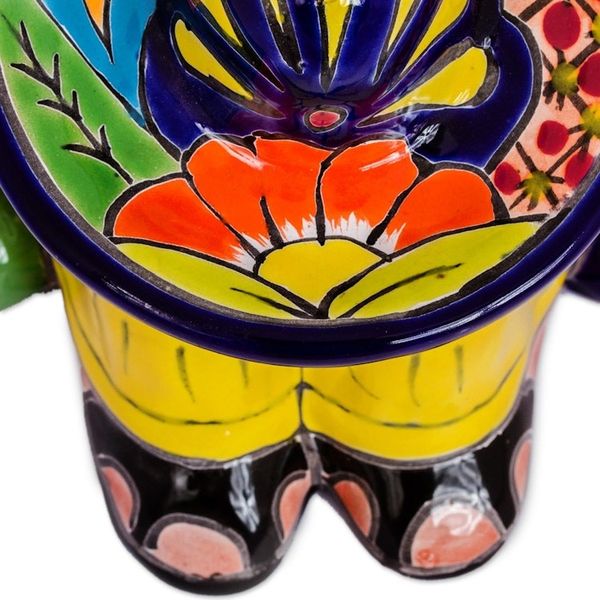 Alternate image for Talavera-Style Ceramic Figurine Crafted in Mexico Sombrero Slumber