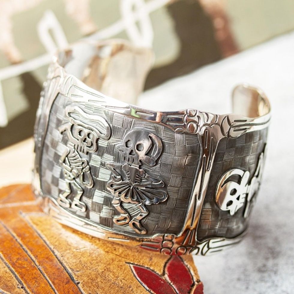 Day of the Dead Matador Skeletons Bracelet 'Skeletal Matador Dance'