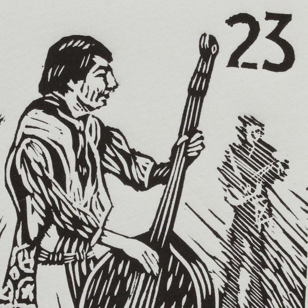 Alternate image for Unique Handmade Painting from Mexico The Musician Tequila Lotto