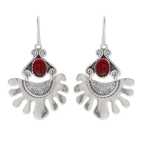 Alternate image for Carnelian dangle earrings One Planet