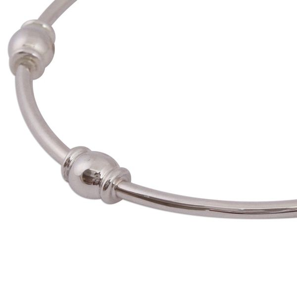Alternate image for Gleaming Sterling Silver Bangle Bracelet from Mexico Six Beads