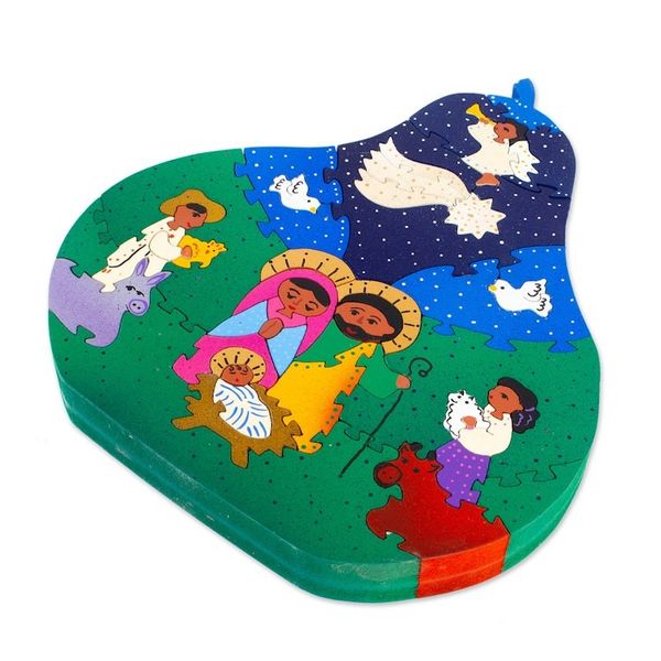 Alternate image for Wood display jigsaw puzzle Christmas in Olinala