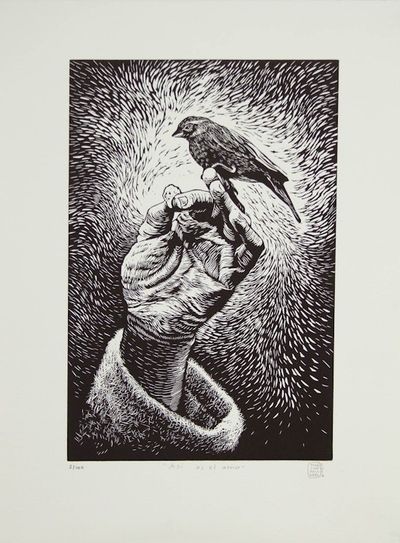 Alternate image for Etched Print of Mexican Canary Signed Limited Edition Such Is Love