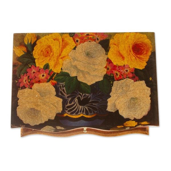 Alternate image for Handcrafted Floral Decoupage Jewelry Box Bright Bouquet