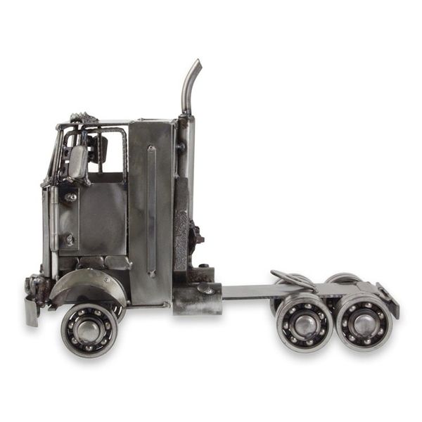 Alternate image for Recycled Metal Rustic Long Haul Truck Sculpture from Mexico Rustic Truck Cab