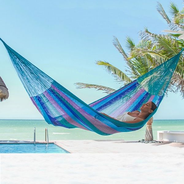 Alternate image for Mexican Patterned Mayan Hammock Double Maya Skies