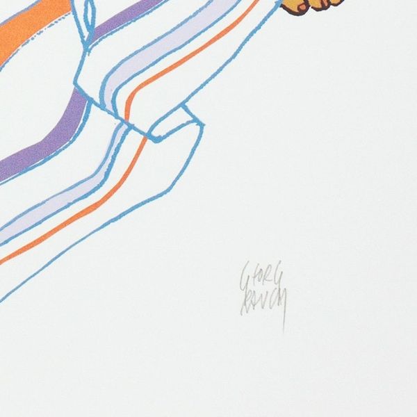 Alternate image for Signed Numbered 35-Inch Womans Portrait Silkscreen Print June