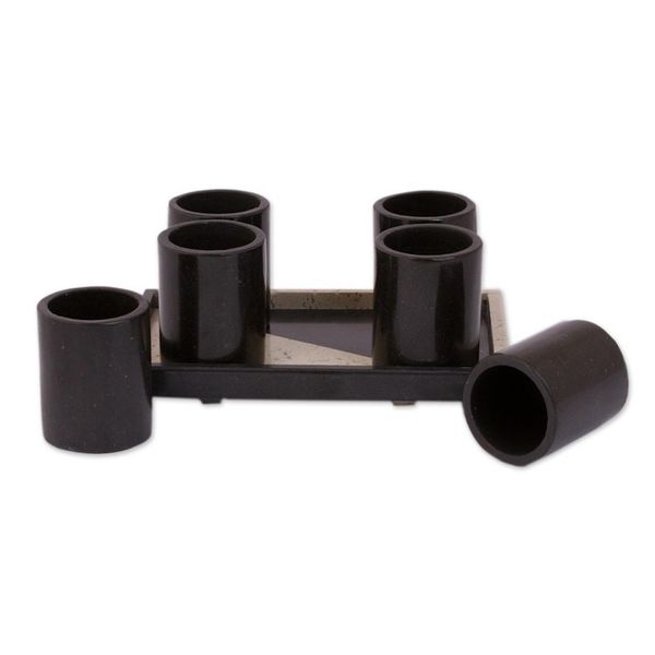 Alternate image for Black Marble Tequila Glasses from Mexico Set of 6 Fascinating Modernity