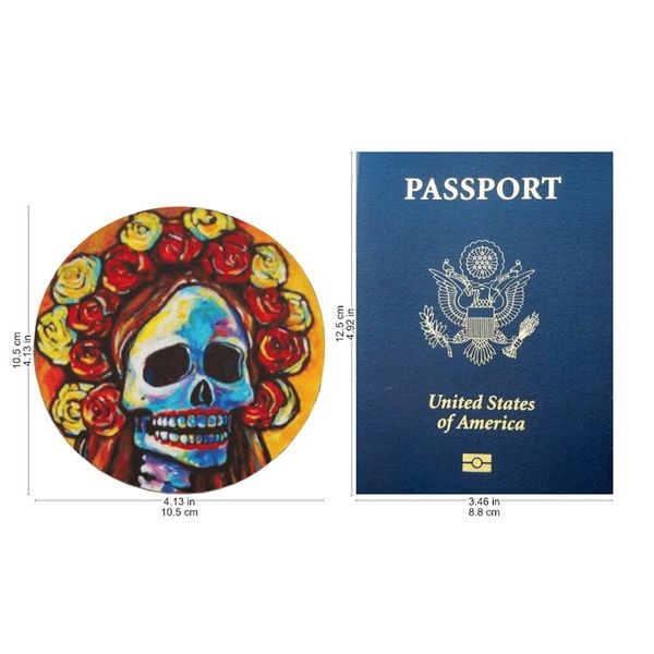 Alternate image for Pinewood Coasters with Base Skull Set of 4 from Mexico Skeleton Bride